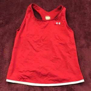 Red razorback workout top